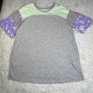 UMGEE Boho Sleeve Knit Dress Gray Pockets